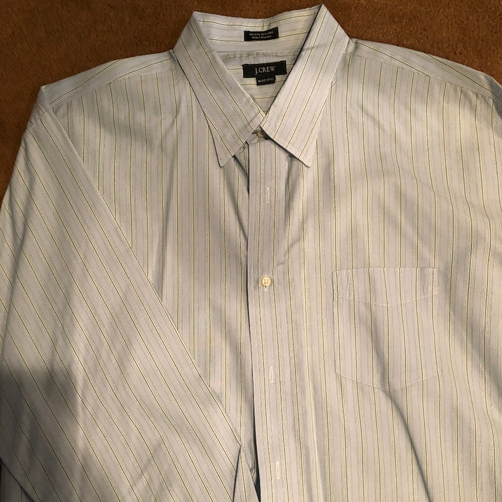 J.Crew Dress Shirt 17 -17 1/2 striped Long sleeve